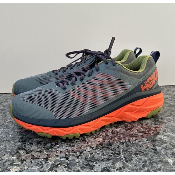 Hoka Challenger ATR 6 Trail Running Shoes Mens Size 11 2E Green Orange Sneakers main image 6